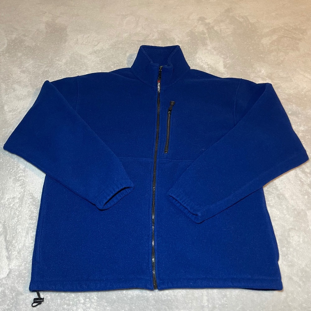 Vintage Cabelas Jacket Mens XL Tall Blue Polartec Fleece Made in USA Outdoor
